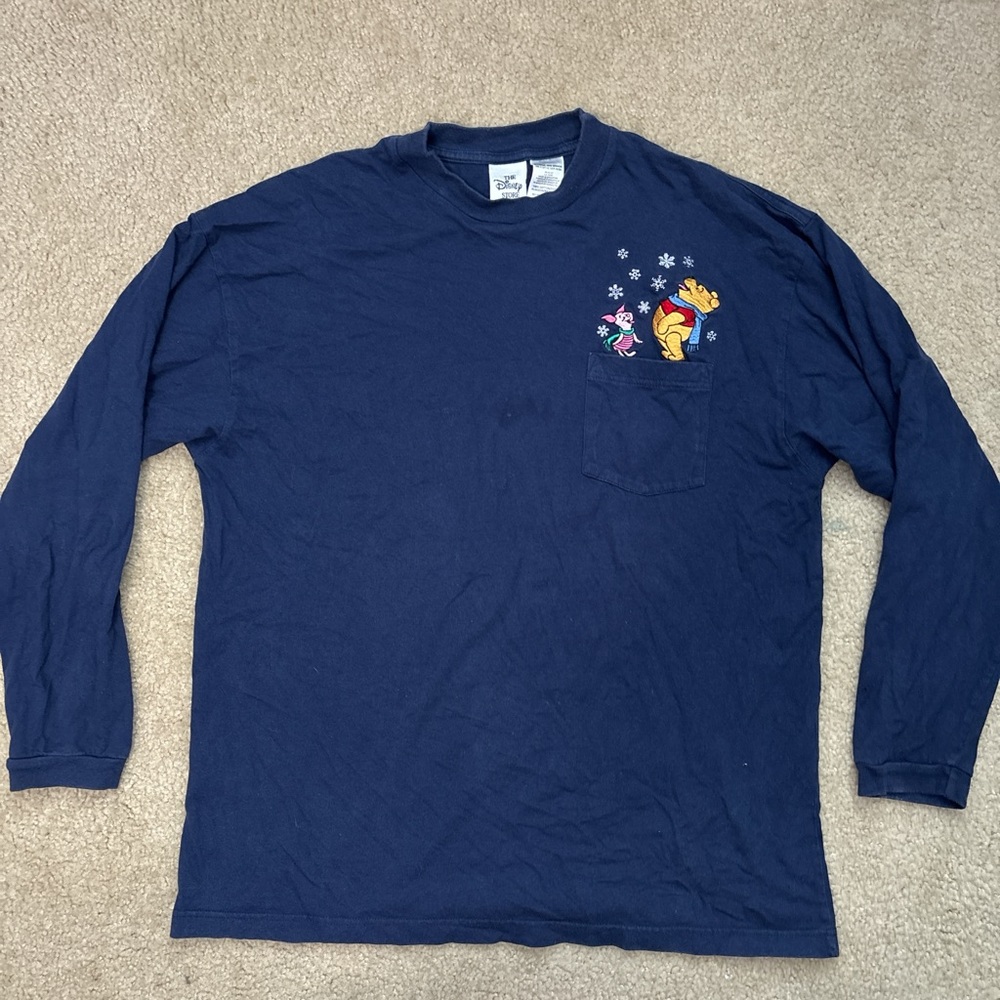 Disney Navy Blue Long Sleeve Shirt